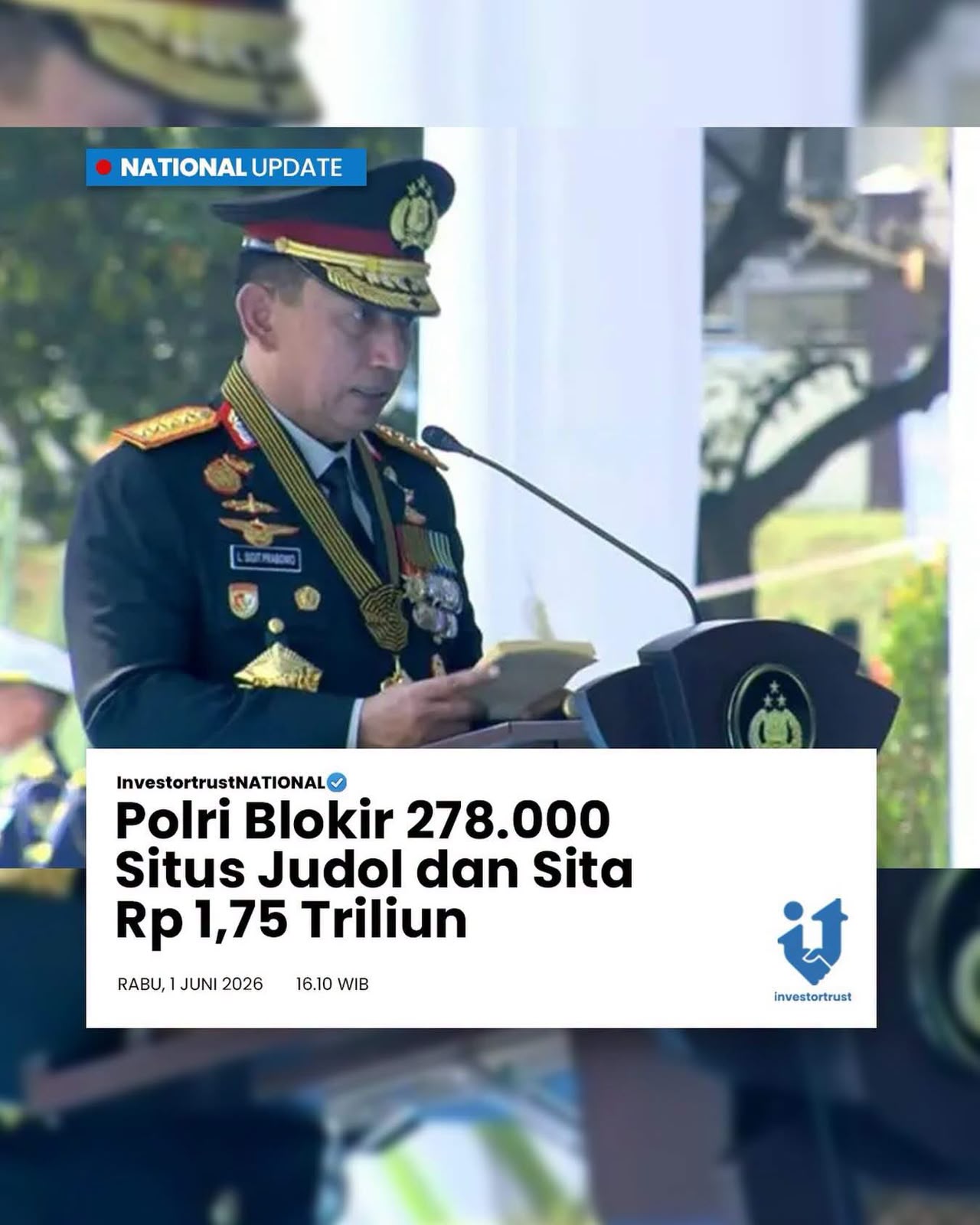 Polri Nyatakan Perang Kepada Judi Online